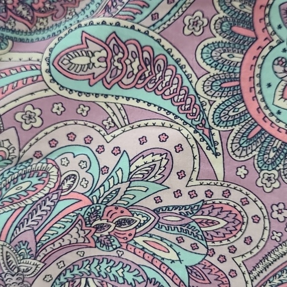 Talbots Purple Paisley Print The Perfect Crop Pant size 12 - Picture 5 of 8